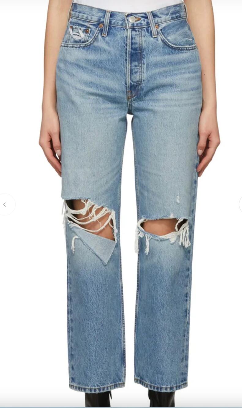 Re/Done Jeans Low Slung Crop Orginal Rigid Light 14